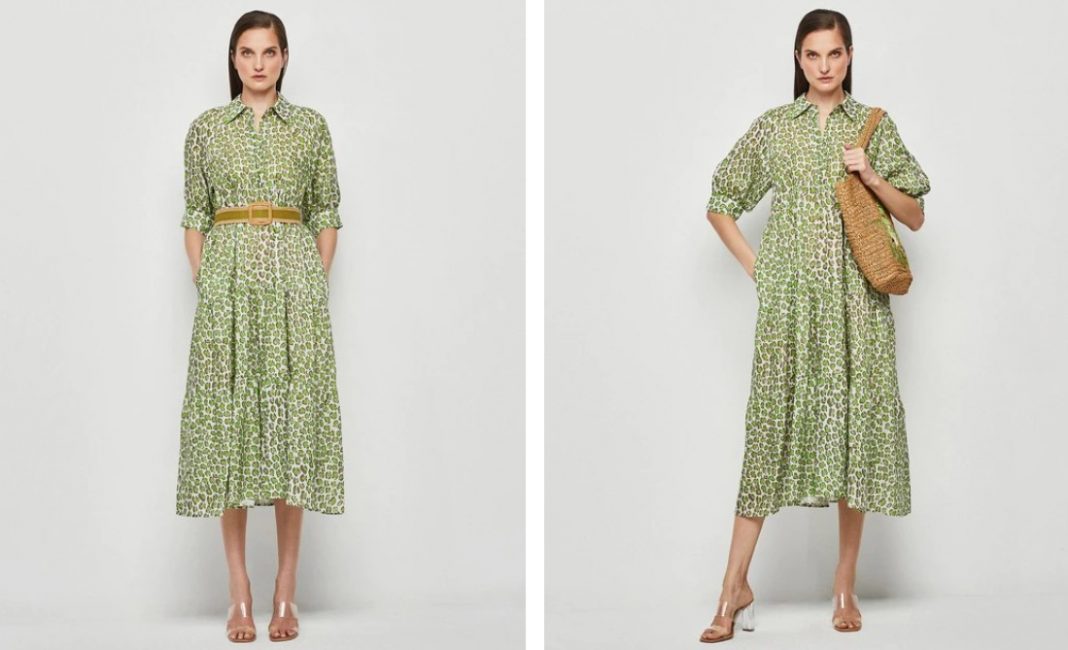 Vestido midi de lino de Mirto