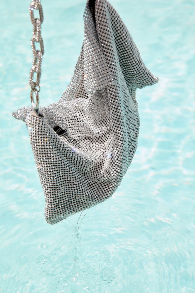 bolso malla strass