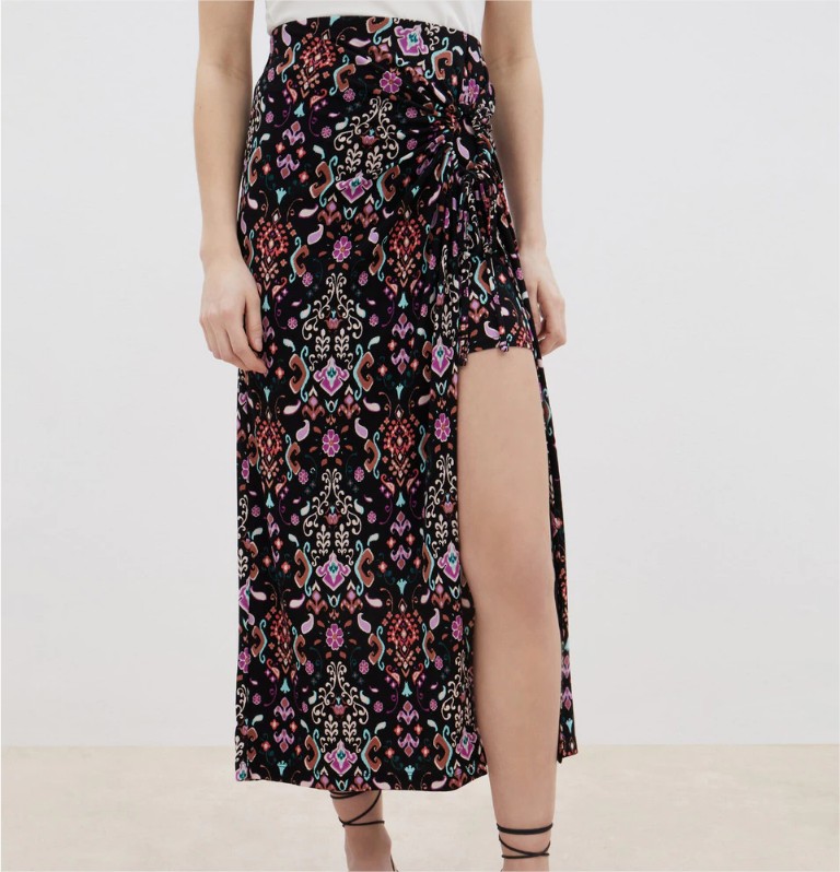 falda estampada con nudo formula joven el corte ingles