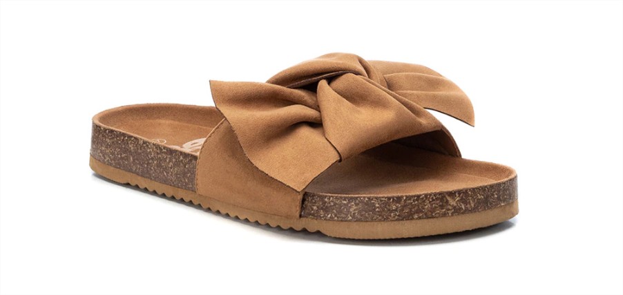 sandalias planas camel refresh