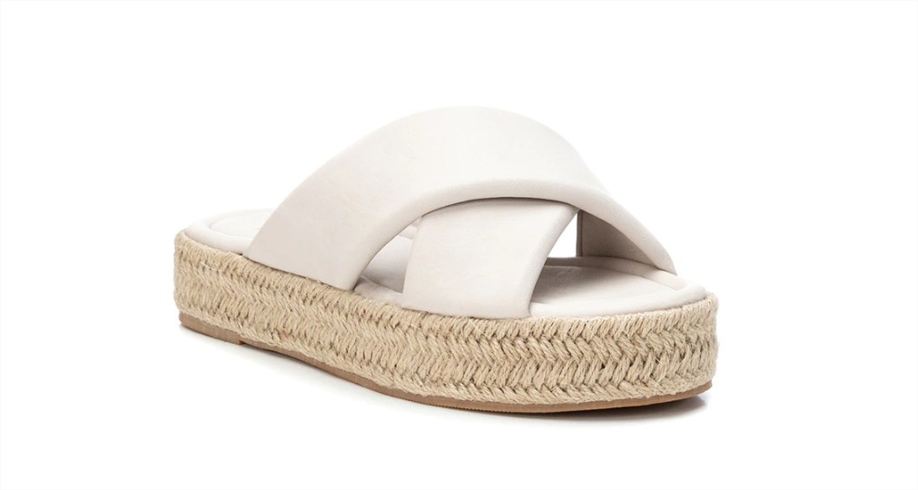 sandalias planas yute blanco xti el corte ingles