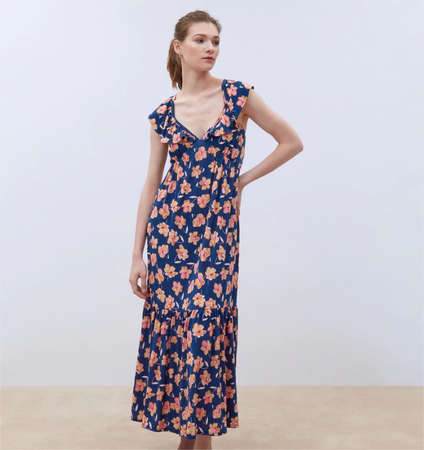 vestido flores y tirantes formula joven el corte ingles