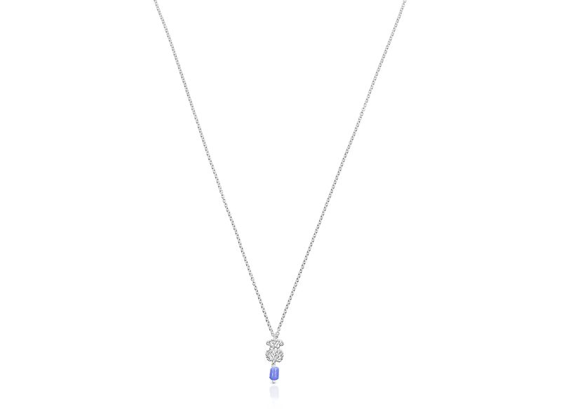 COLLAR OSO DE PLATA Y GLASS AZUL TOUS OCEAAN