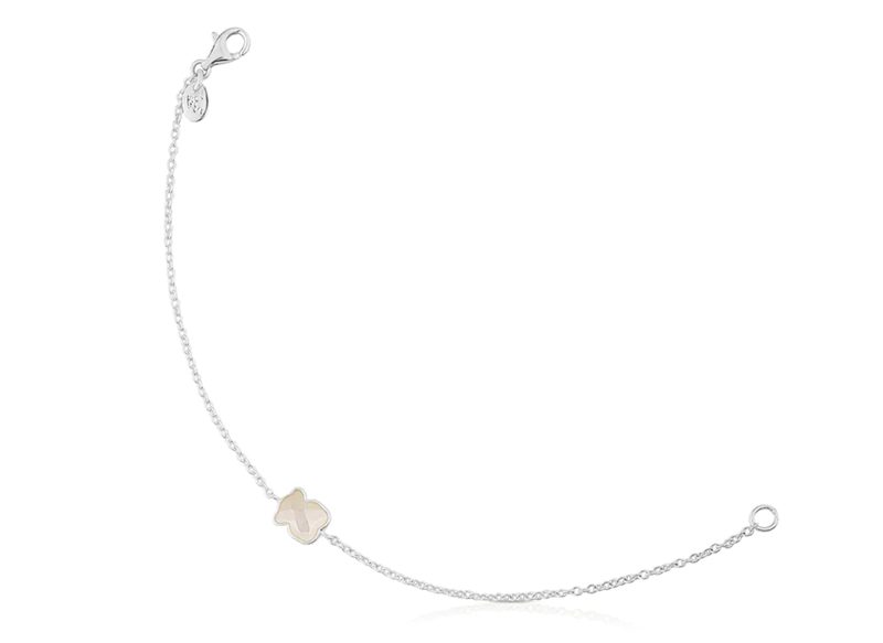 PULSERA DE PLATA Y NÁCAR FACETADO TOUS COLOR