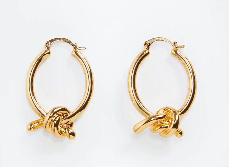 PENDIENTES AROS ENTRELAZADOS DE MANGO