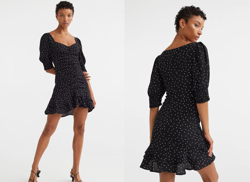 VESTIDO CON MANGA PUFFY DE H&M