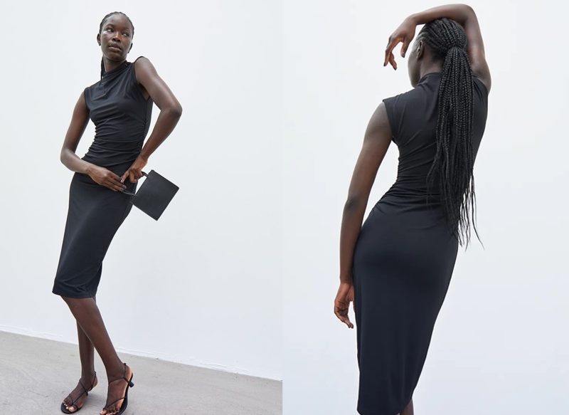 VESTIDO FRUNCIDO DE PUNTO DE H&M