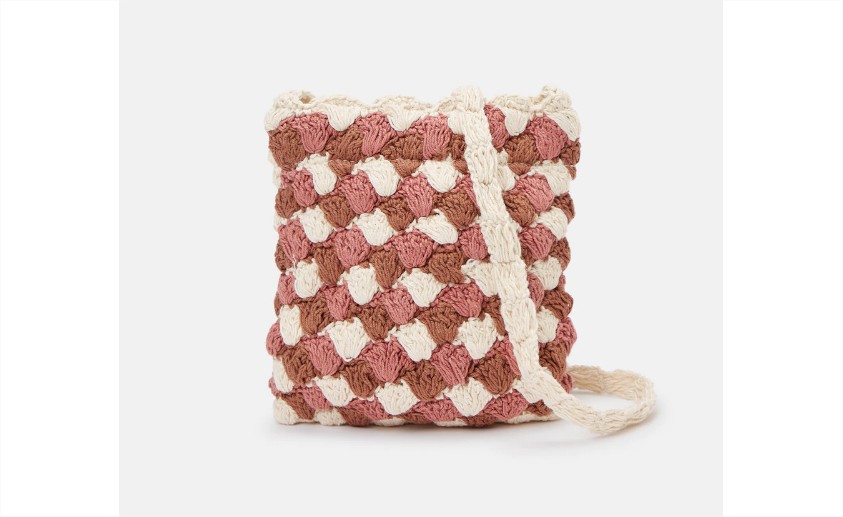 Bolso portamóvil de mujer macramé flores multicolor el corte inglés