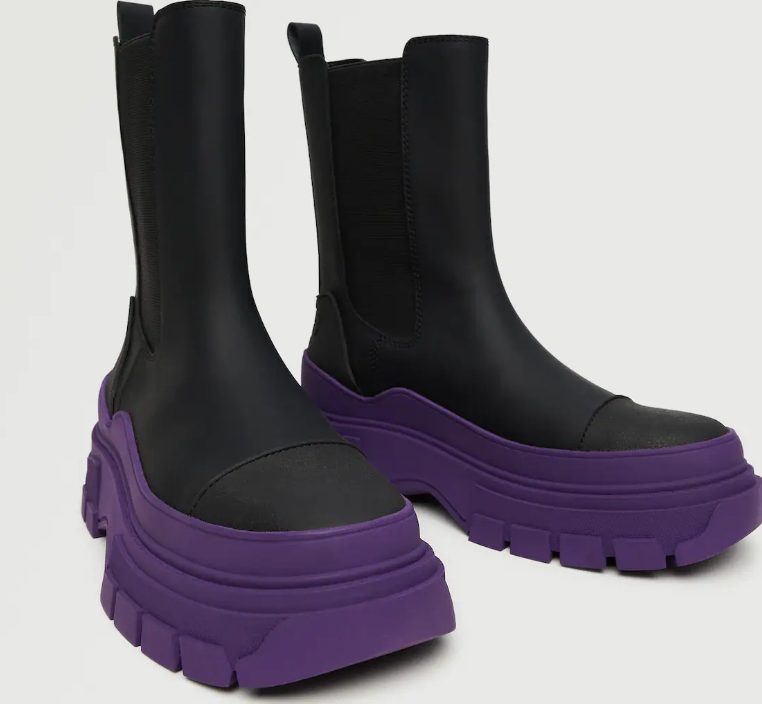 botin suela track mango outlet