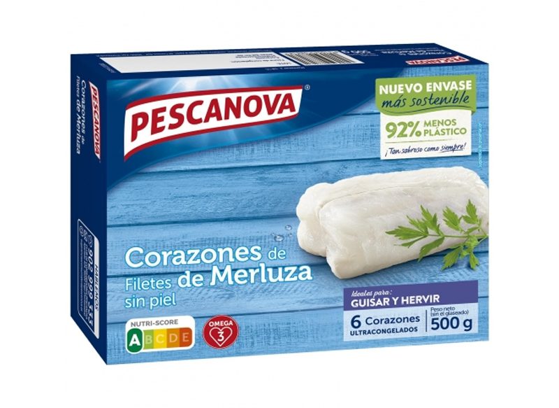 CORAZONES DE FILETE DE MERLUZA CONGELADOS PESCANOVA
