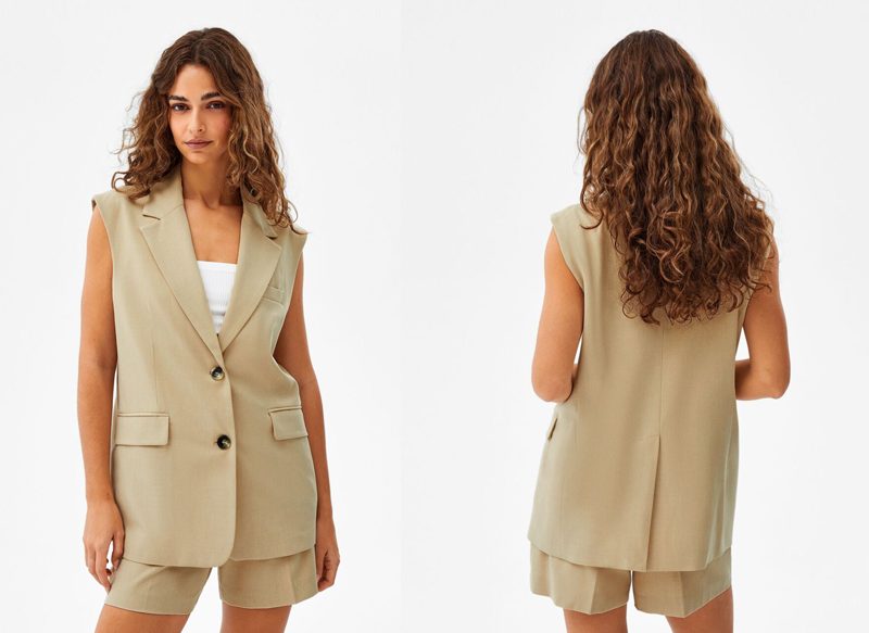 CHALECO LARGO TAILORING DE BERSHKA