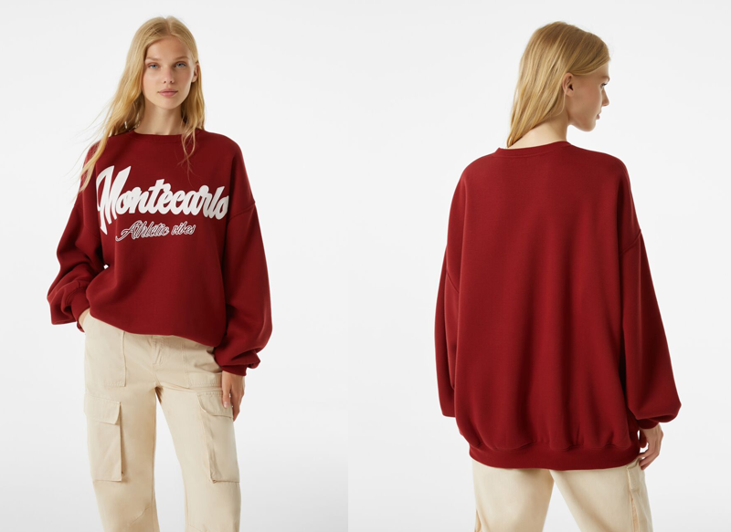 SUDADERA OVERSIZE PRINT DE BERSHKA