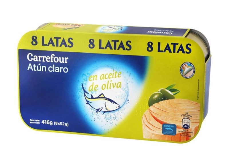 ATÚN CLARO EN ACEITE DE OLIVA CARREFOUR