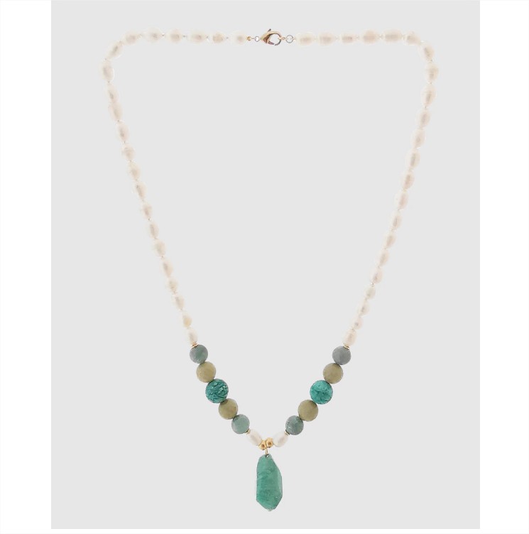 Collar Dada Burma de perlas cultivadas y jade verde el corte inglés