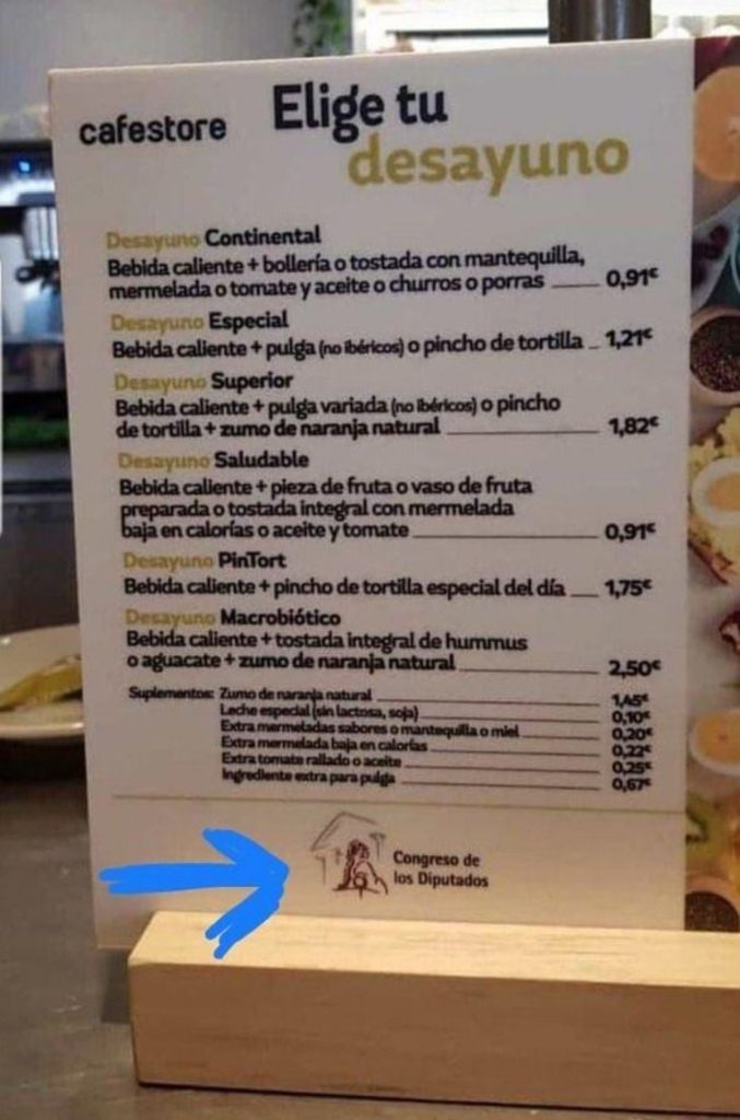 Los diputados del Congreso esquivan la inflación y pagan sus desayunos a 1 euro 1 Moncloa Congreso