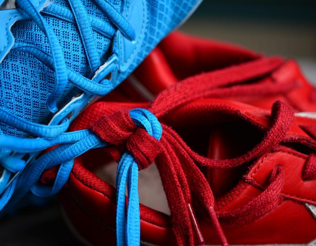 cordones dos colores