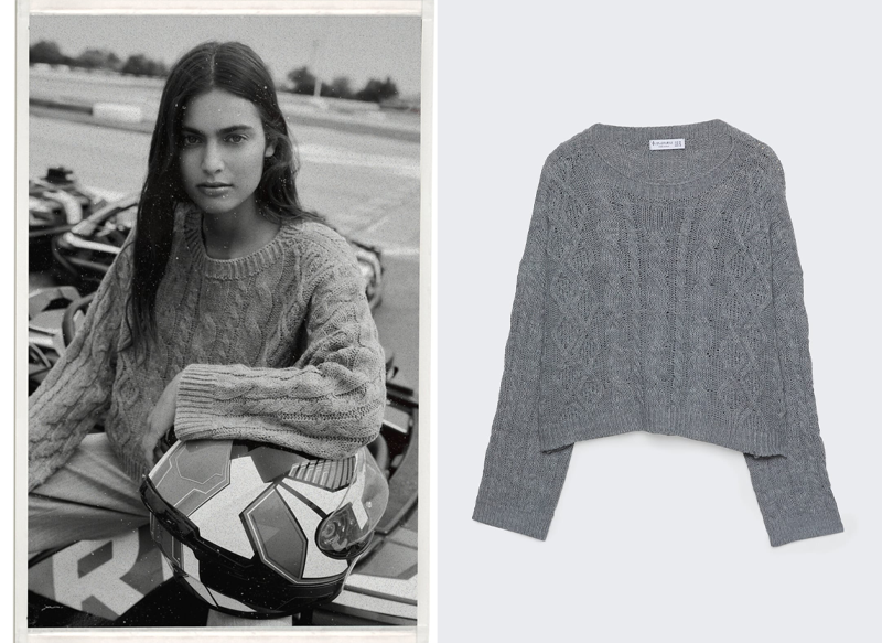 JERSEY TRENZAS CROP DE STRADIVARIUS