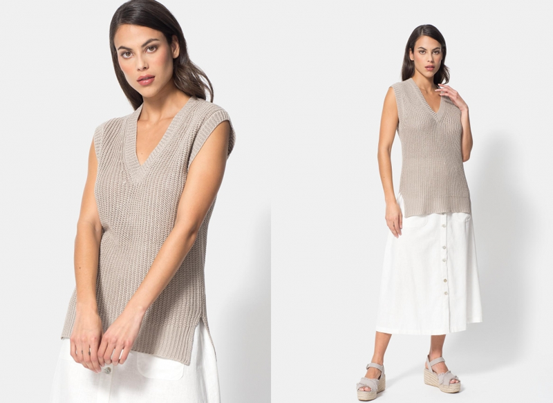 CHALECO DE HILO PARA MUJER TEX DE CARREFOUR