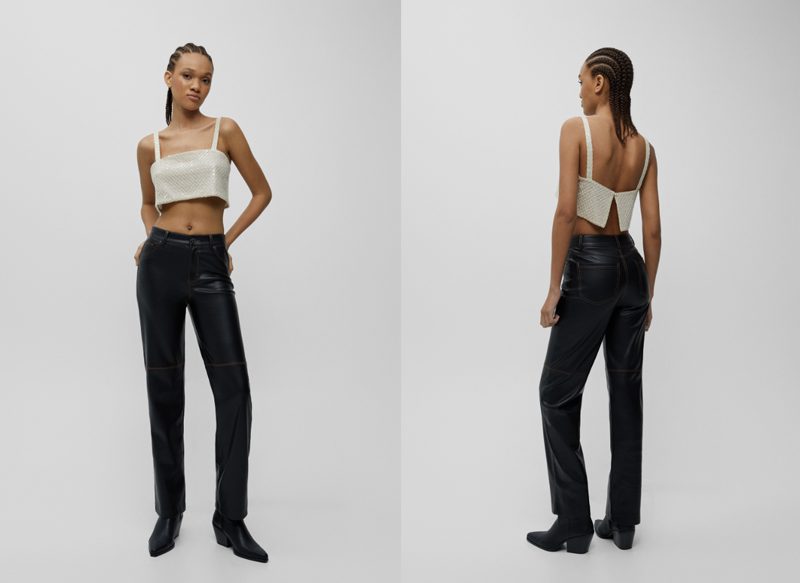 PANTALÓN EFECTO PIEL DE PULL&BEAR