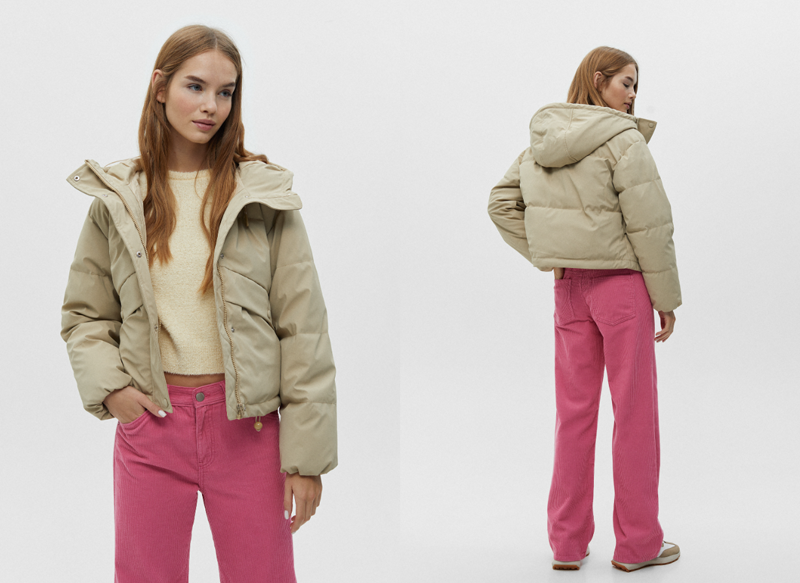CAZADORA ACOLCHADA ENGOMADA DE PULL&BEAR