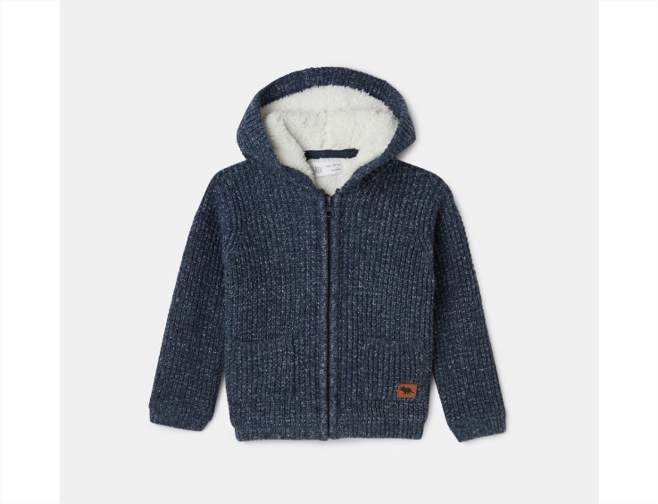 Chaqueta de borreguito de bebé con bolsillos