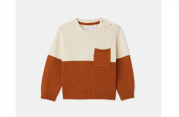 Jersey de bebé con manga larga y bolsillo en el pecho