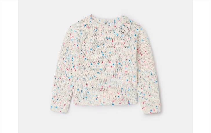 Jersey de bebé niña tricot chenilla dots