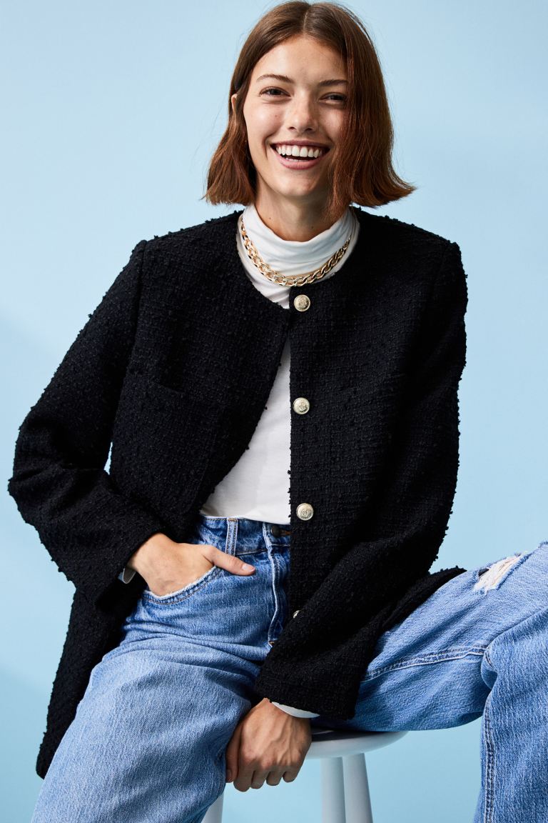 chaqueta boucle h&m