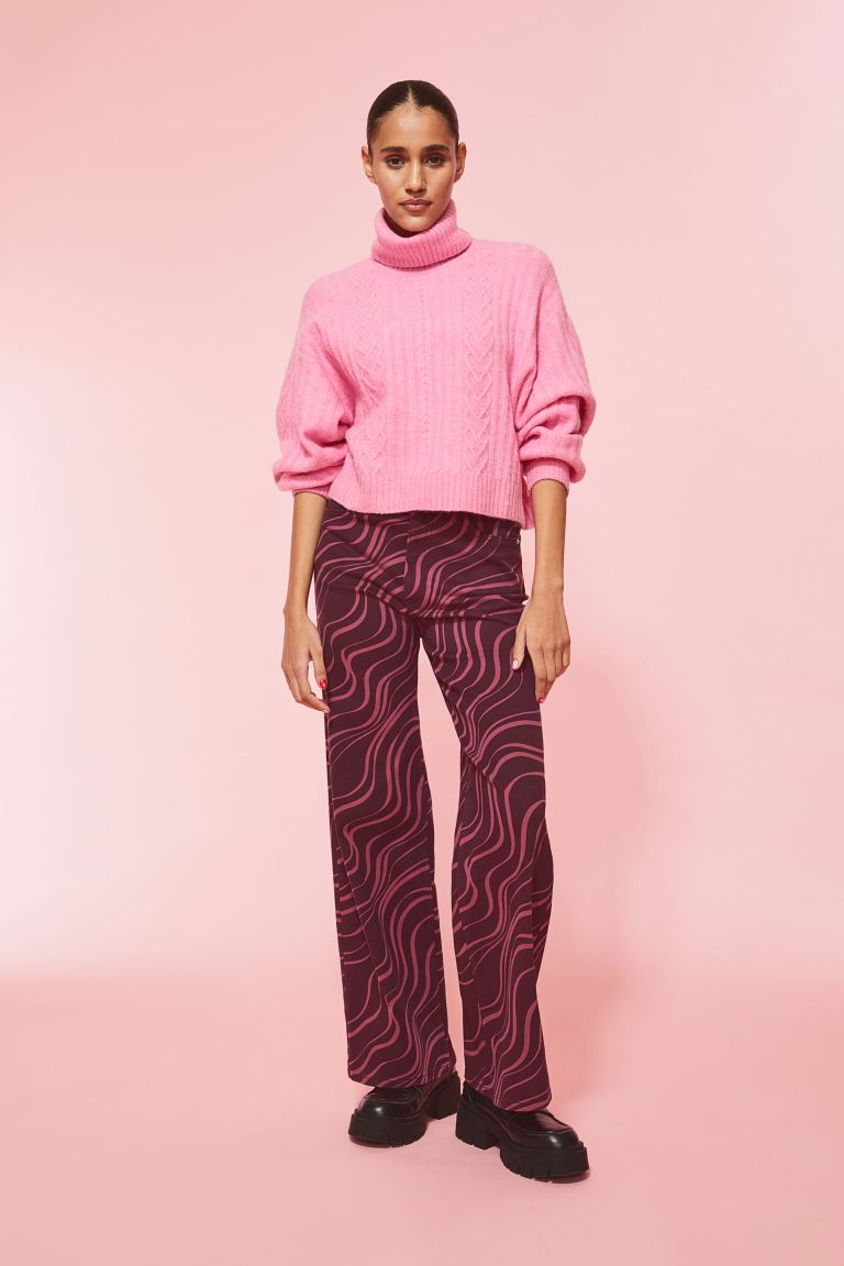 pantalon amplio sarga h&m