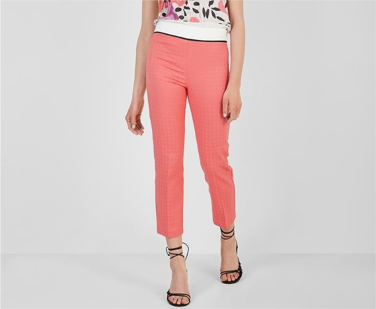 pantalon recto pliegue central trucco