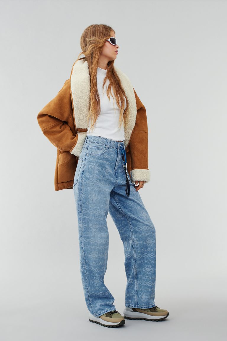 pantalon sarga loose fit