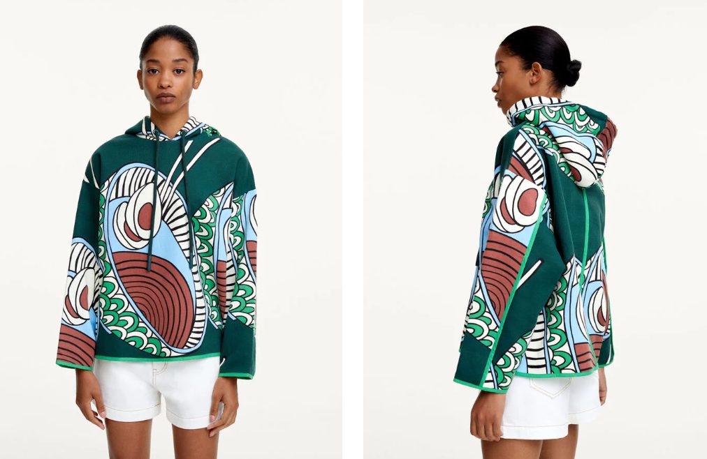 sudadera estampados verdes parfois