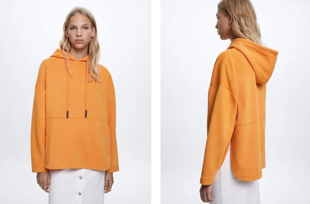 sudadera naranja parfois