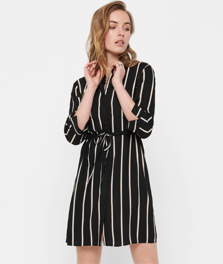 vestido corto rayas only el corte ingles