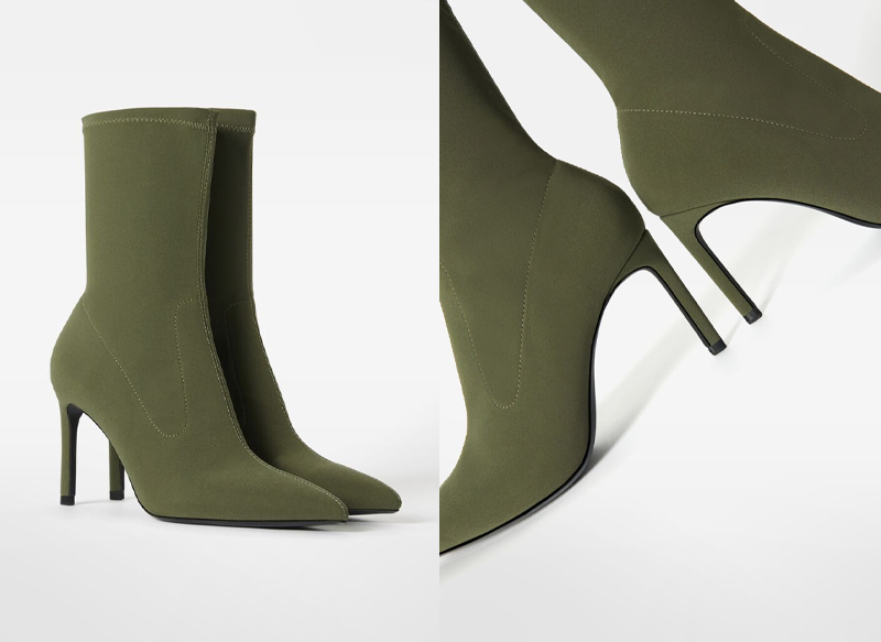 BOTINES TACÓN AJUSTADOS DE BERSHKA