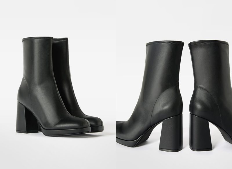 BOTINES TACÓN MINI PLATAFORMA AJUSTADOS