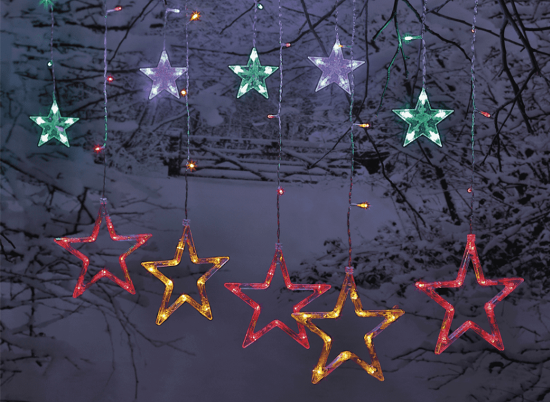CORTINA LED DE ESTRELLAS DE ALDI