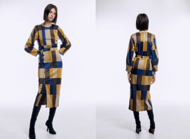 CAMISETA CUADROS JACQUARD DE SFERA