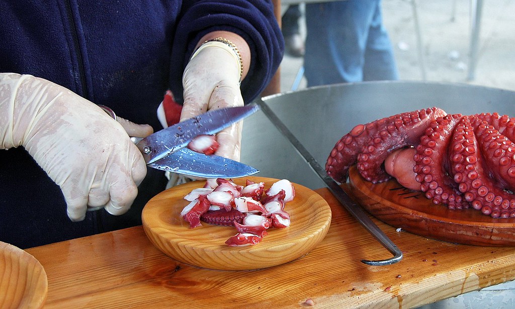 cortar pulpo