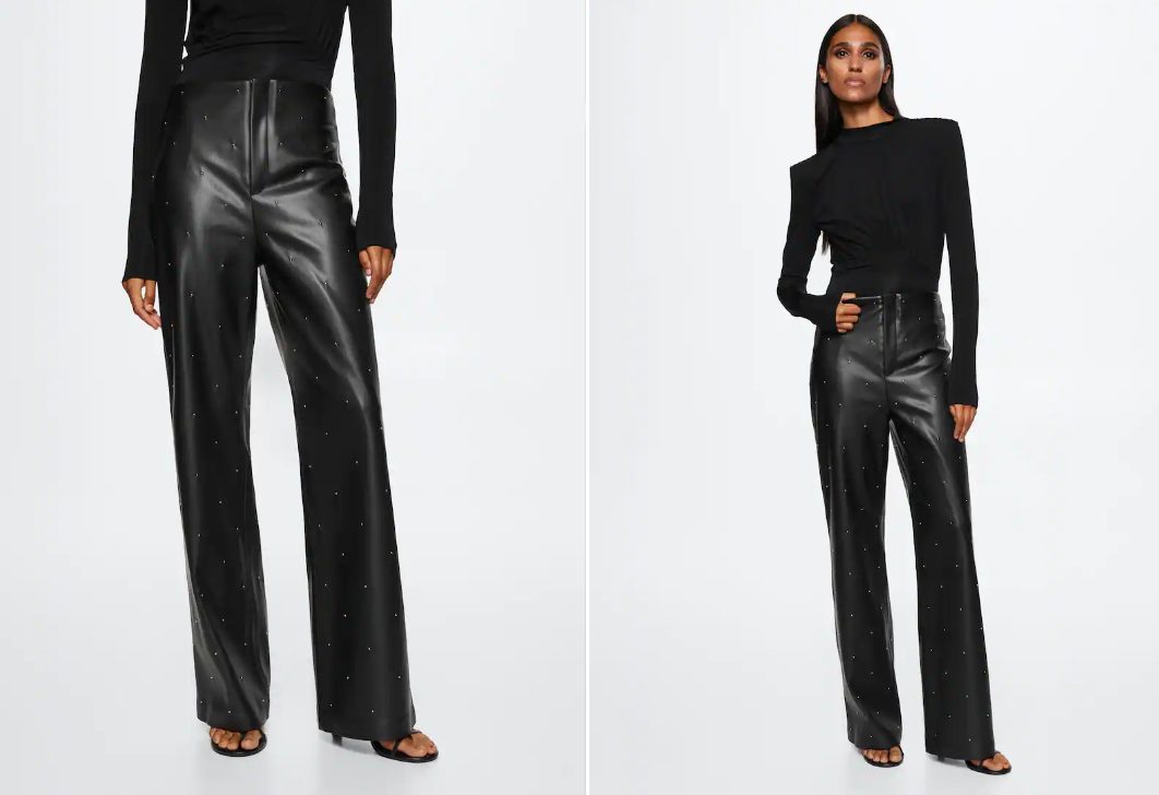pantalon efecto piel
