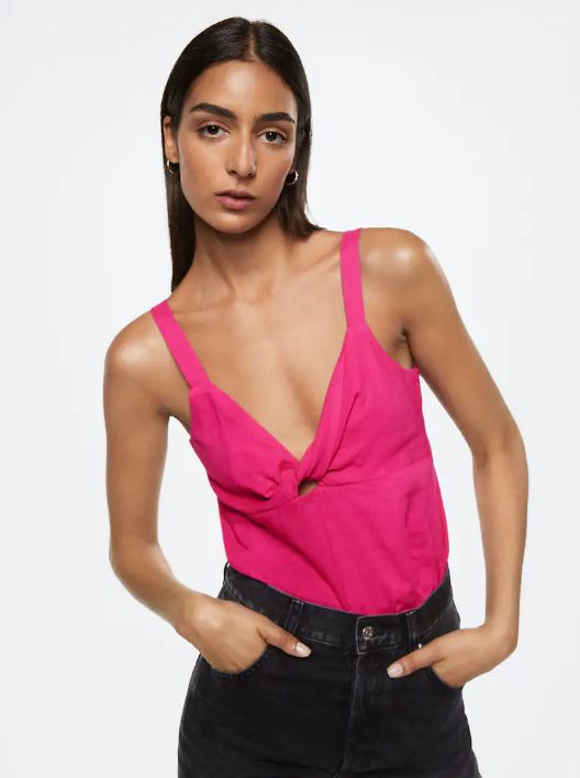 top lino nudo mango