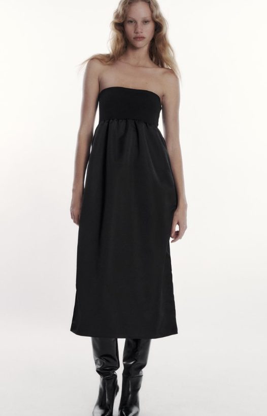 vestido punto combinado