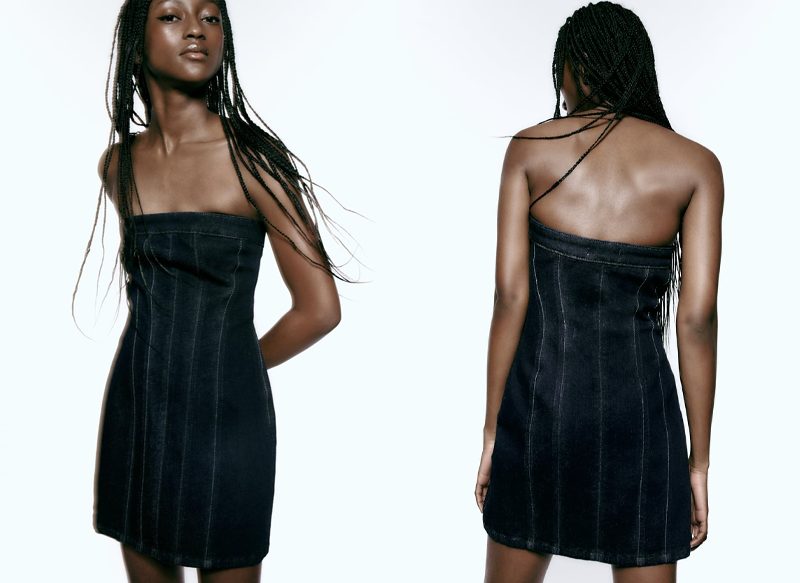 VESTIDO CORSTERO DENIM TRF DE ZARA