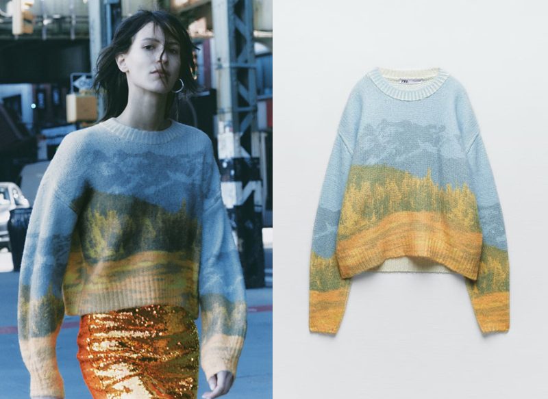 JERSEY PUNTO JACQUARD PAISAJE, UNAS DE LAS PRENDAS DE ZARA MÁS FEAS