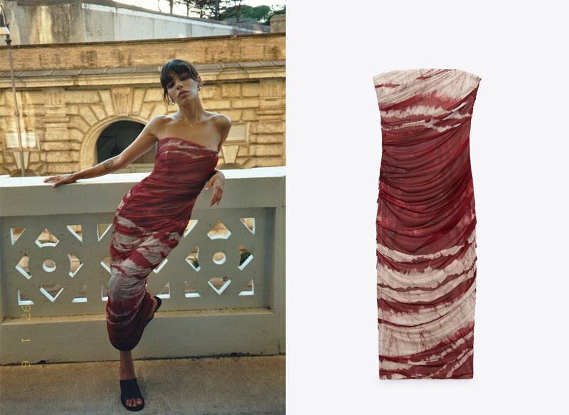 VESTIDO MIDI ESTAMPADO, UNA DE LAS PRENDAS DE ZARA MÁS FEAS