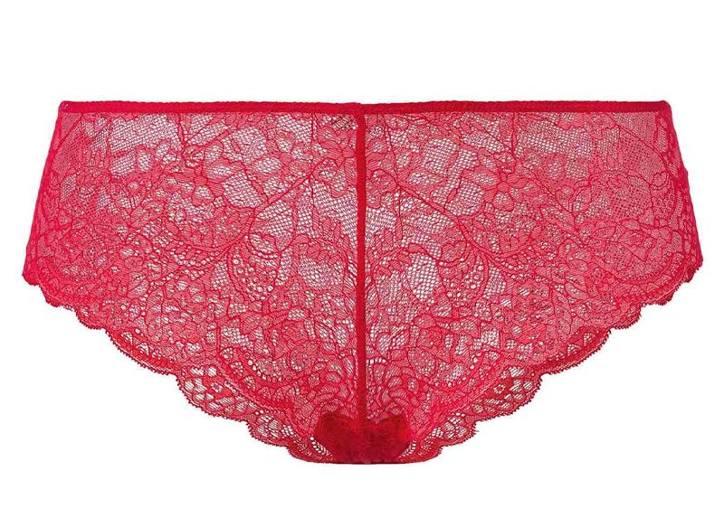 CULOTTES CON ENCAJE ROJOS PARA MUJER, ROPA INTERIOR ROJA DE LIDL