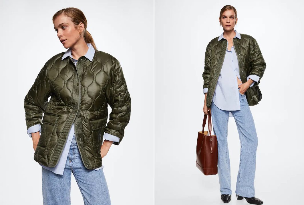 anorak verde de los abrigos de mango mas buscados