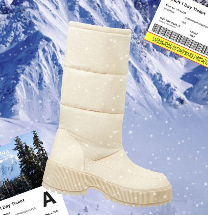 bota alta nieve