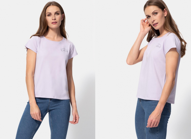 CAMISETA CUELLO REDONDO PARA MUJER DE CARREFOUR