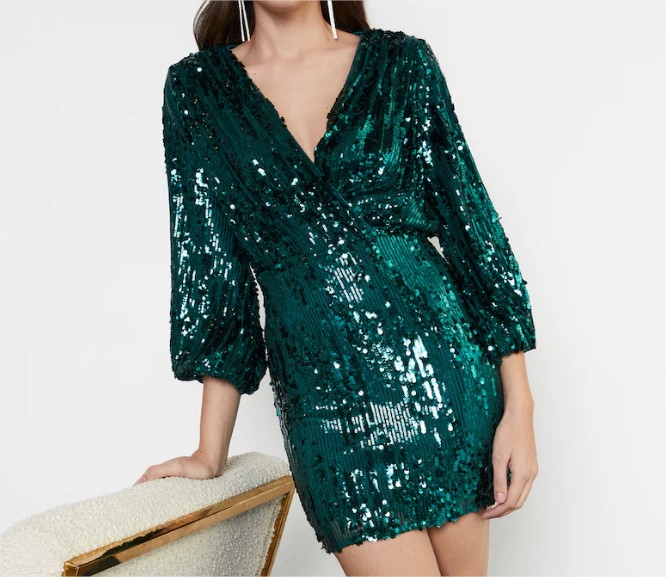 Vestido corto de lentejuelas el corte inglés